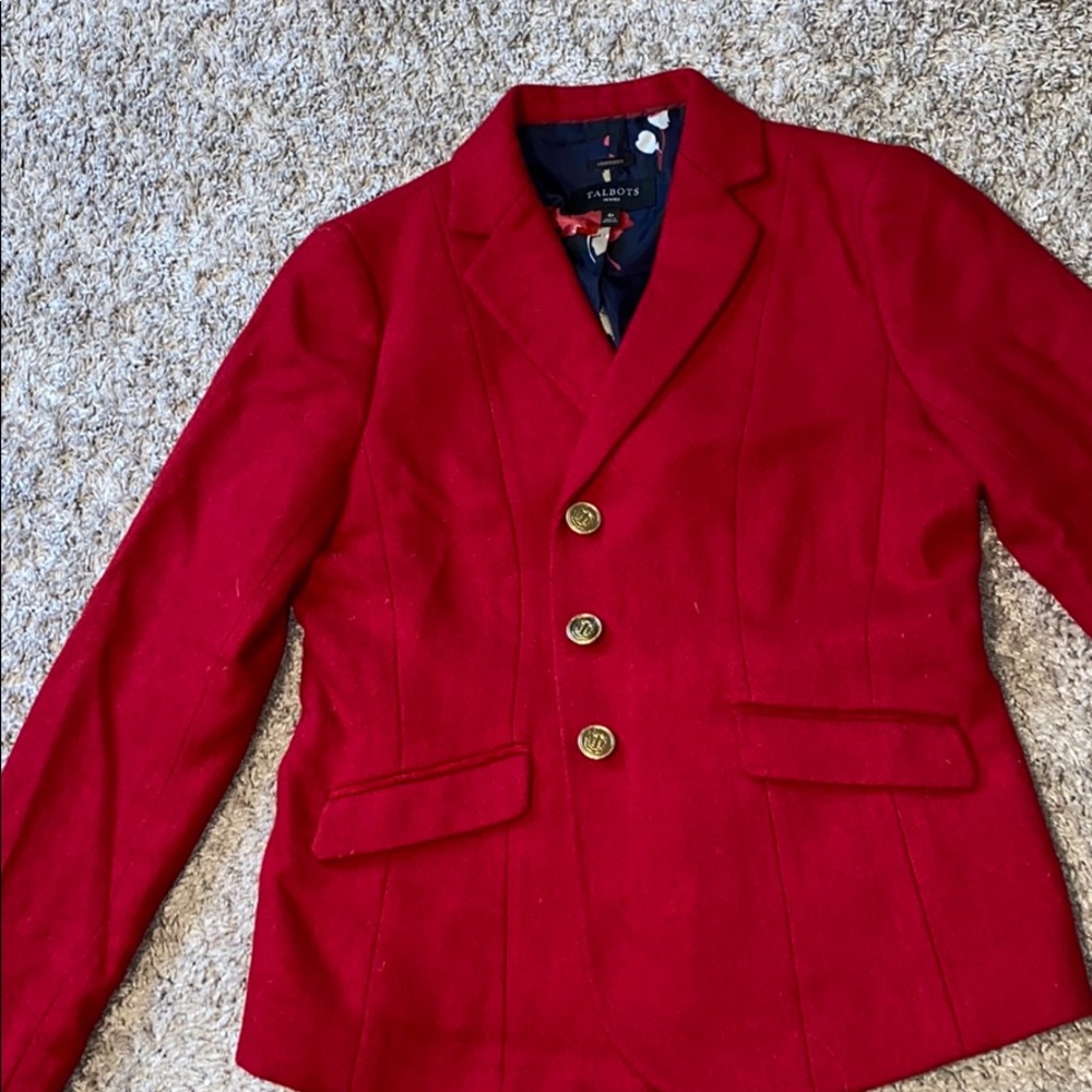 Talbots red blazer